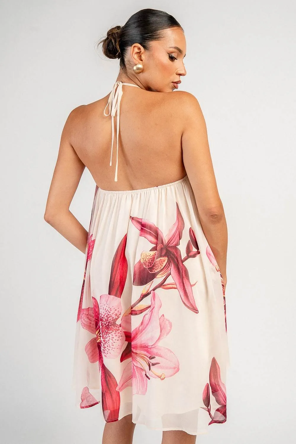 YD30335 / TROPICAL PRINTED CHIFFON MINI DRESS sold by privy product image thumbnail 3
