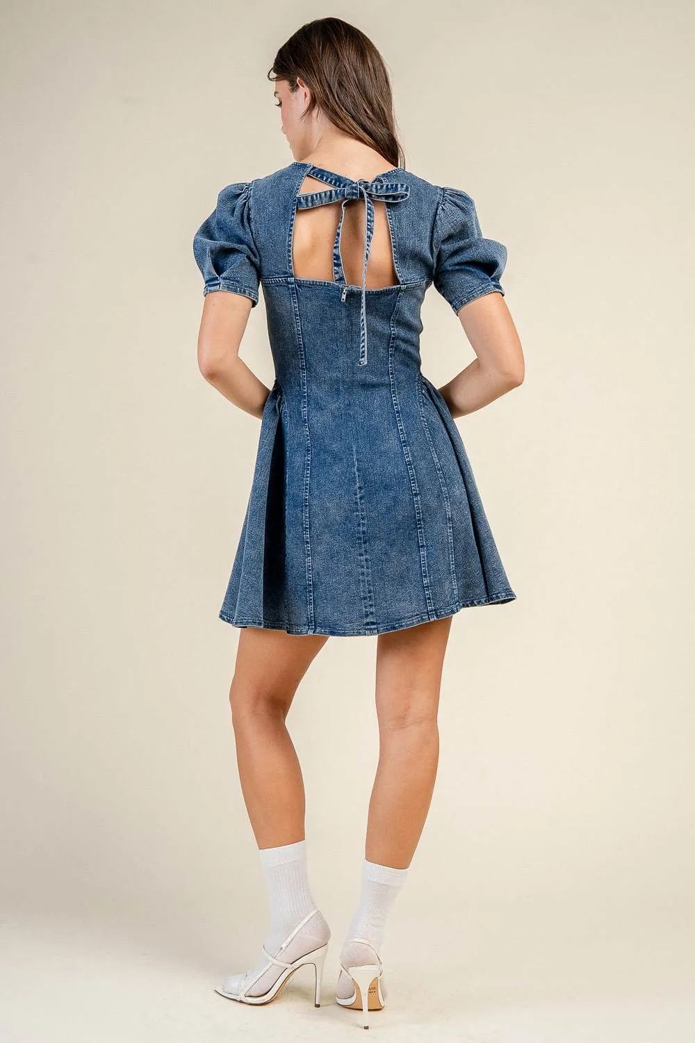 CD31160D / PUFF S/S FLARED MINI DRESS sold by privy product image thumbnail 3