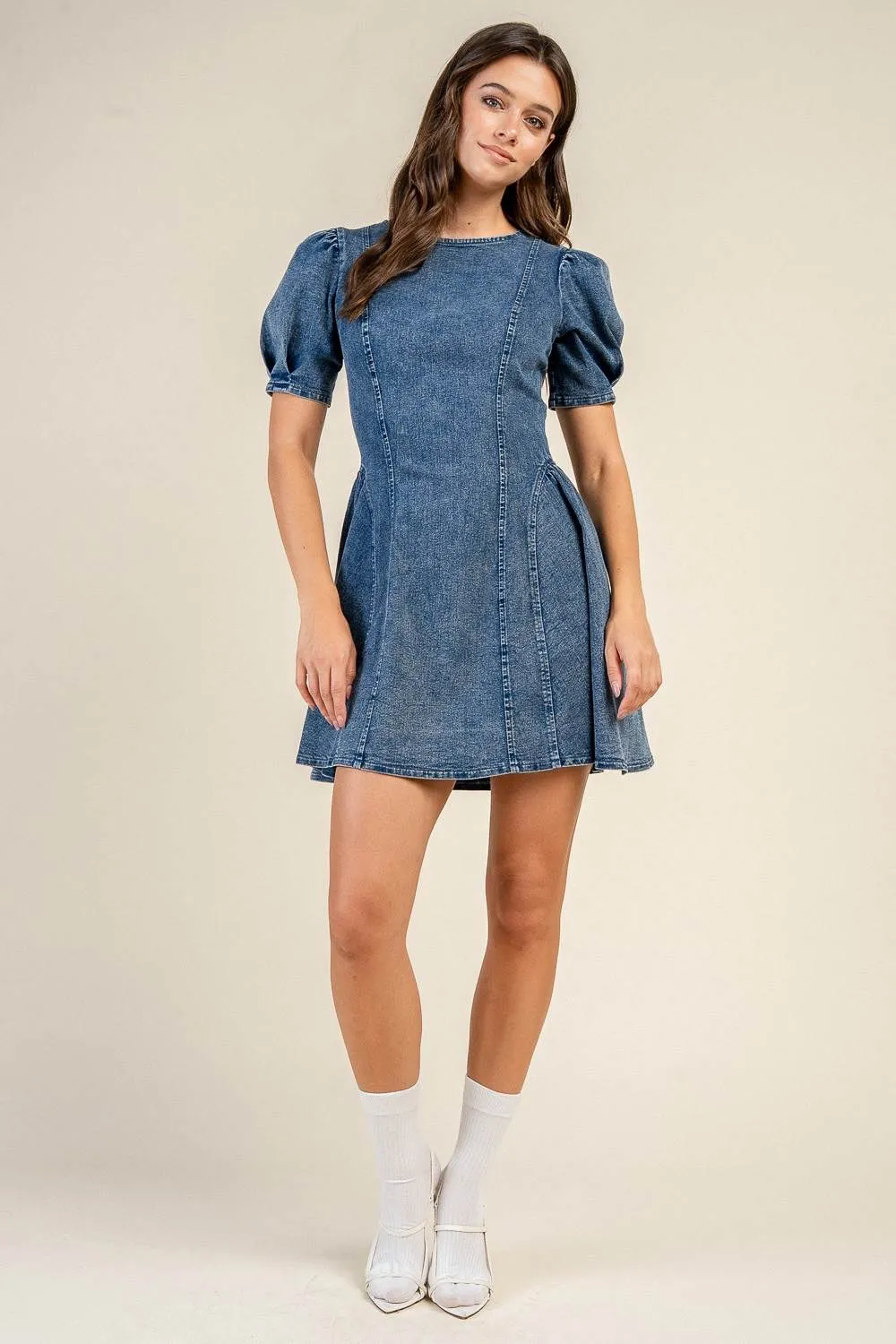 CD31160D / PUFF S/S FLARED MINI DRESS sold by privy product image thumbnail 4