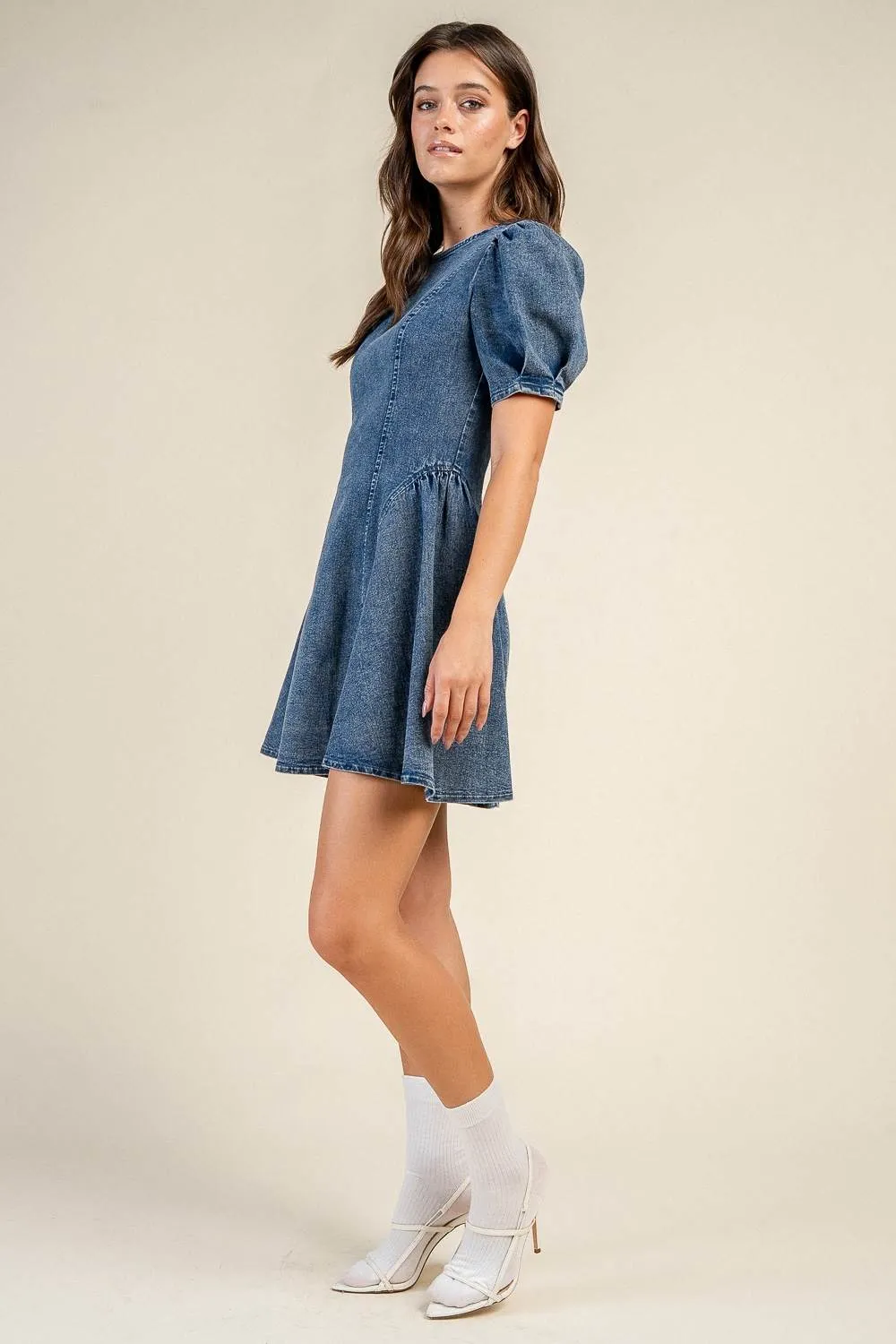 CD31160D / PUFF S/S FLARED MINI DRESS sold by privy product image thumbnail 2