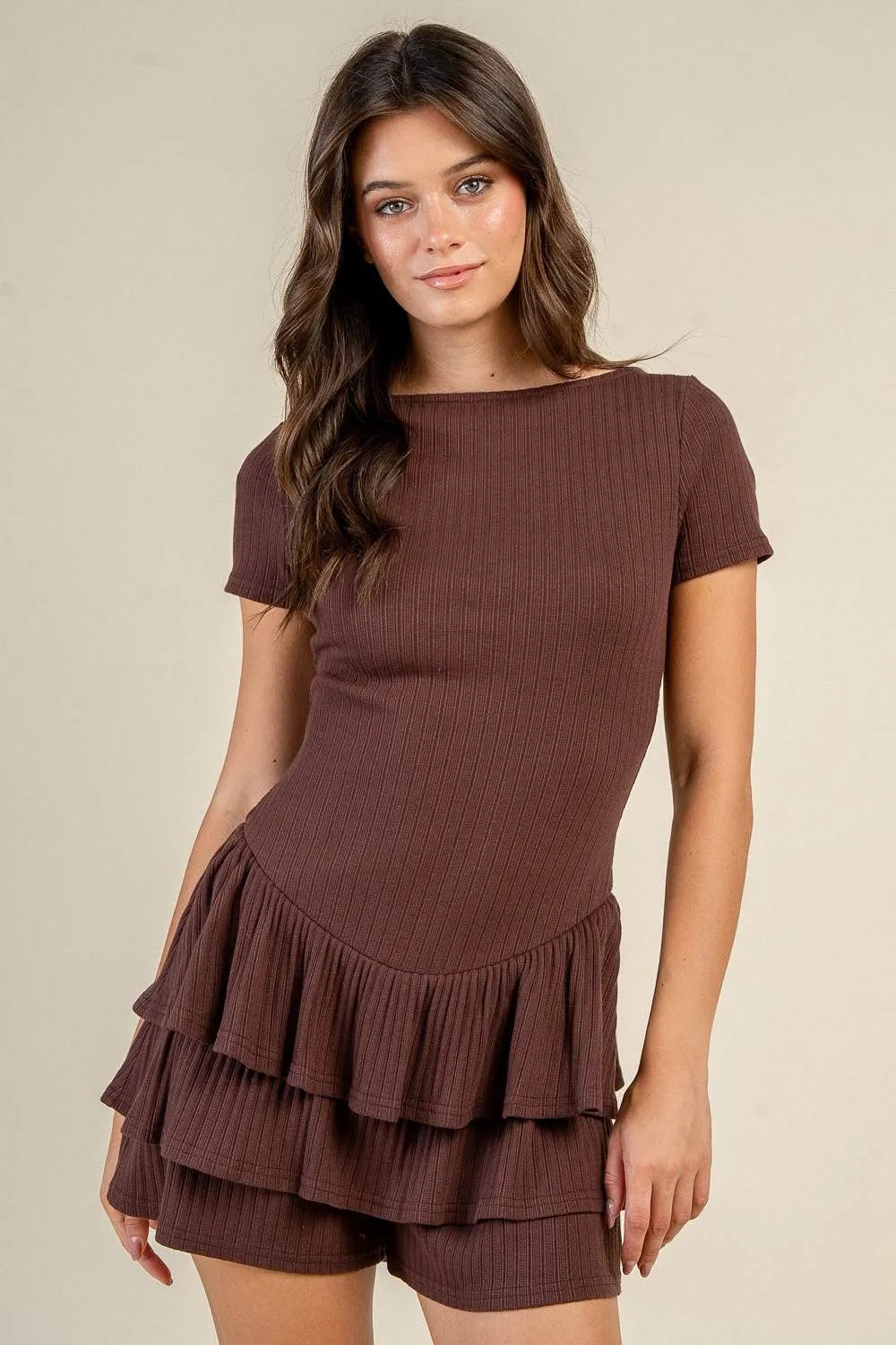 BJ7367N / FITTED AND FLAKE KNIT ROMPER sold by privy product image thumbnail 2