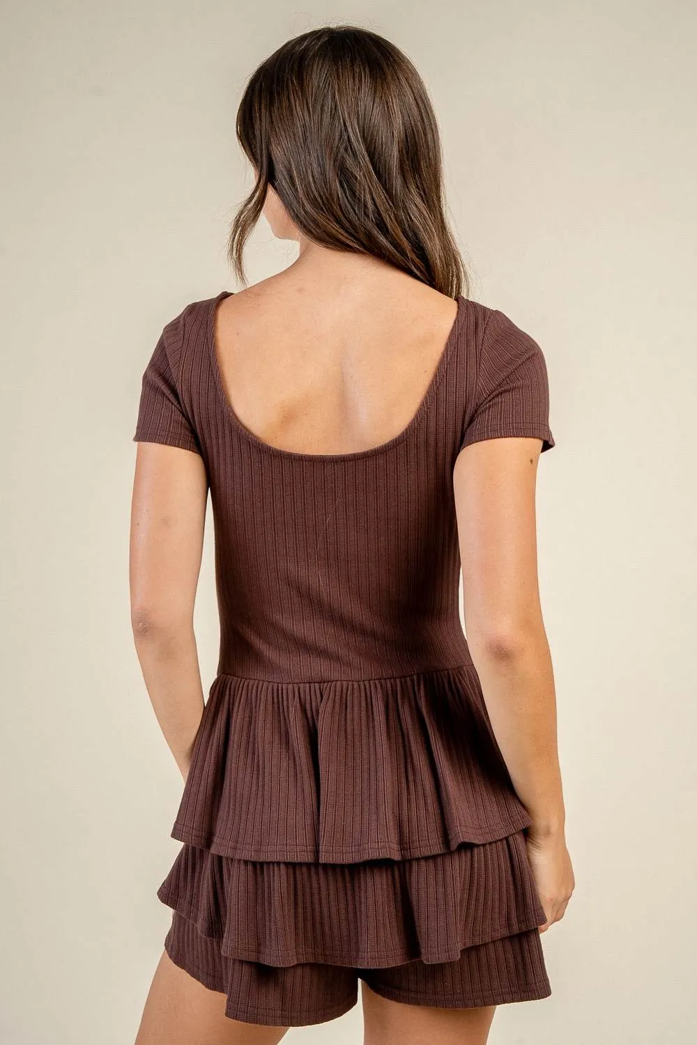 BJ7367N / FITTED AND FLAKE KNIT ROMPER sold by privy product image thumbnail 4
