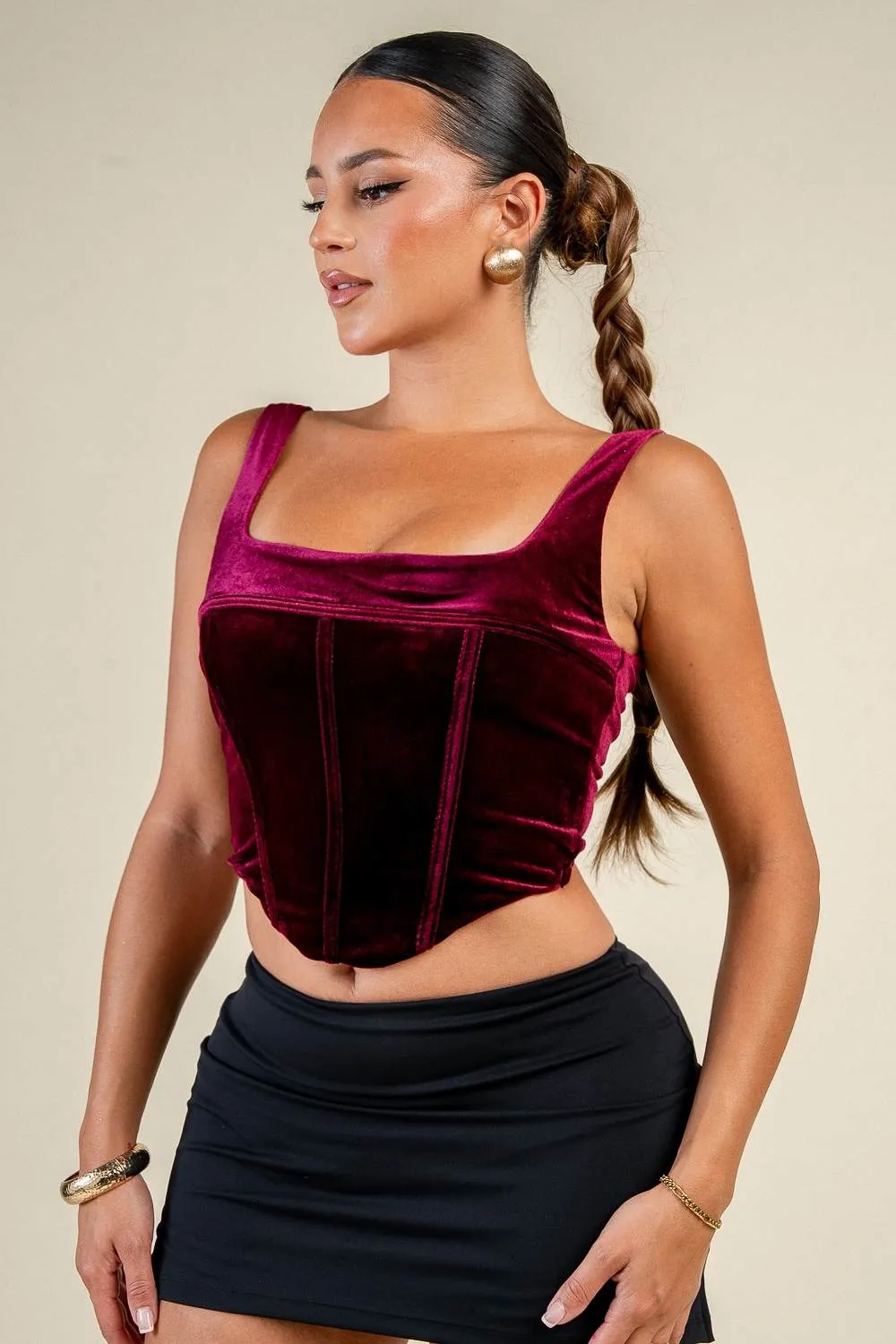 PT45782E / SLEEVELESS CORSET CROP TOP sold by privy product image thumbnail 3