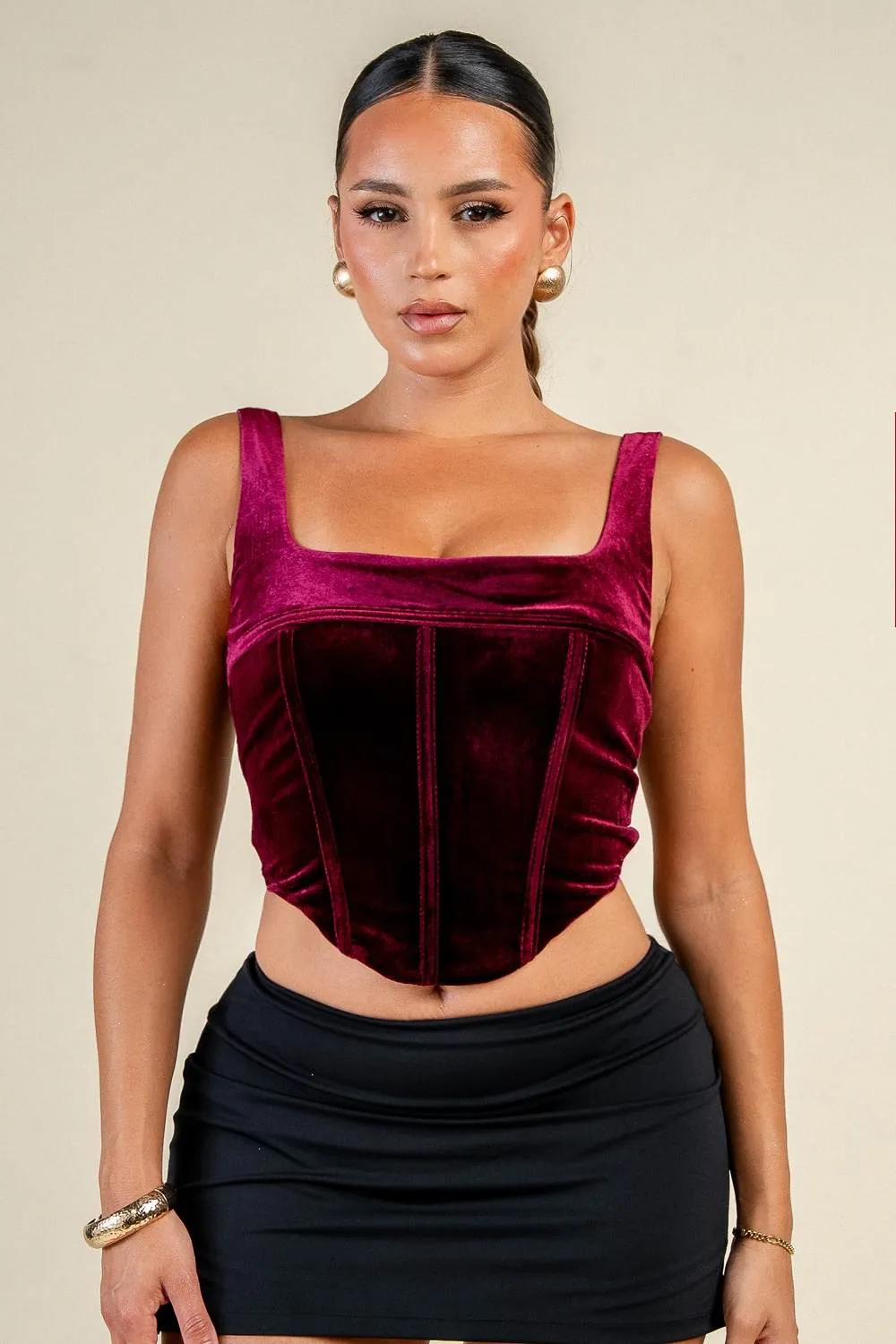 PT45782E / SLEEVELESS CORSET CROP TOP sold by privy product image thumbnail 5