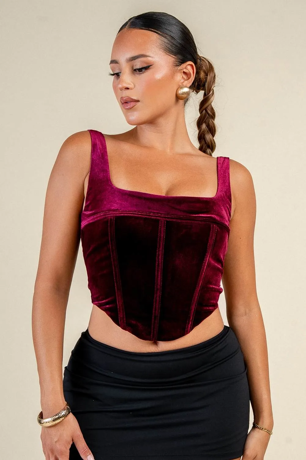 PT45782E / SLEEVELESS CORSET CROP TOP sold by privy product image thumbnail 2