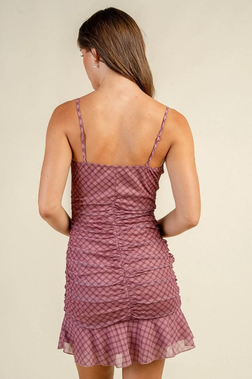 BD13530E / PLAID RUCHED MINI DRESS sold by privy product image thumbnail 4