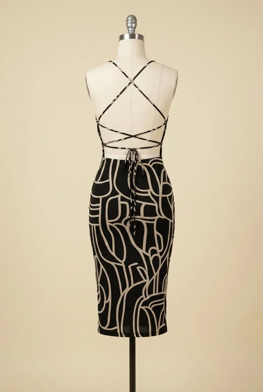 MPD1292-D / MESH PRINT MIDI DRESS sold by privy product image thumbnail 5