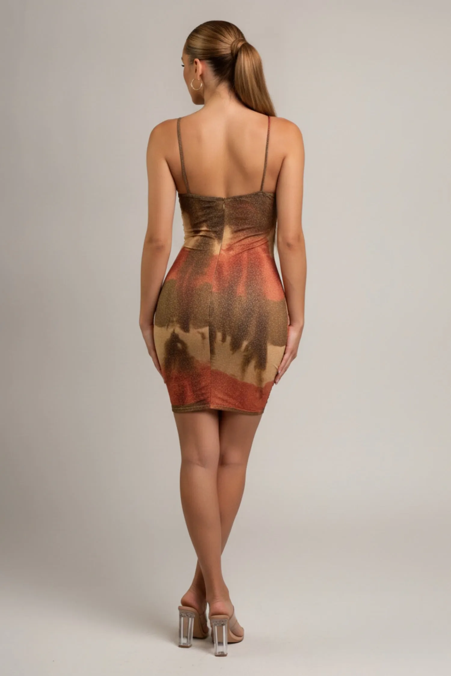 MPD1415 / GLITTER MESH PRINT MINI DRESS sold by privy product image thumbnail 3