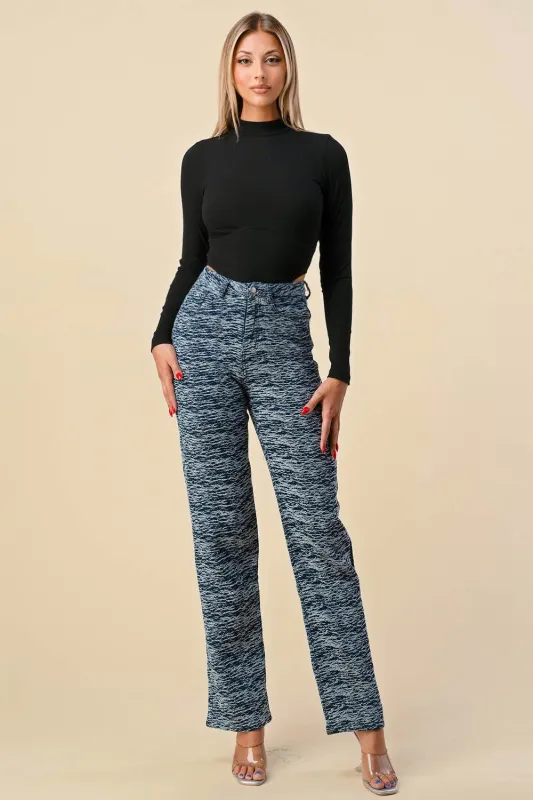 BT1246C / LONG SLEEVES RIB KNIT MOCK NECK BODYSUIT TOP made by privy