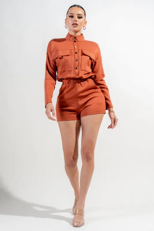 PJ10216K / STYLISH CASUAL ROMPER made by privy