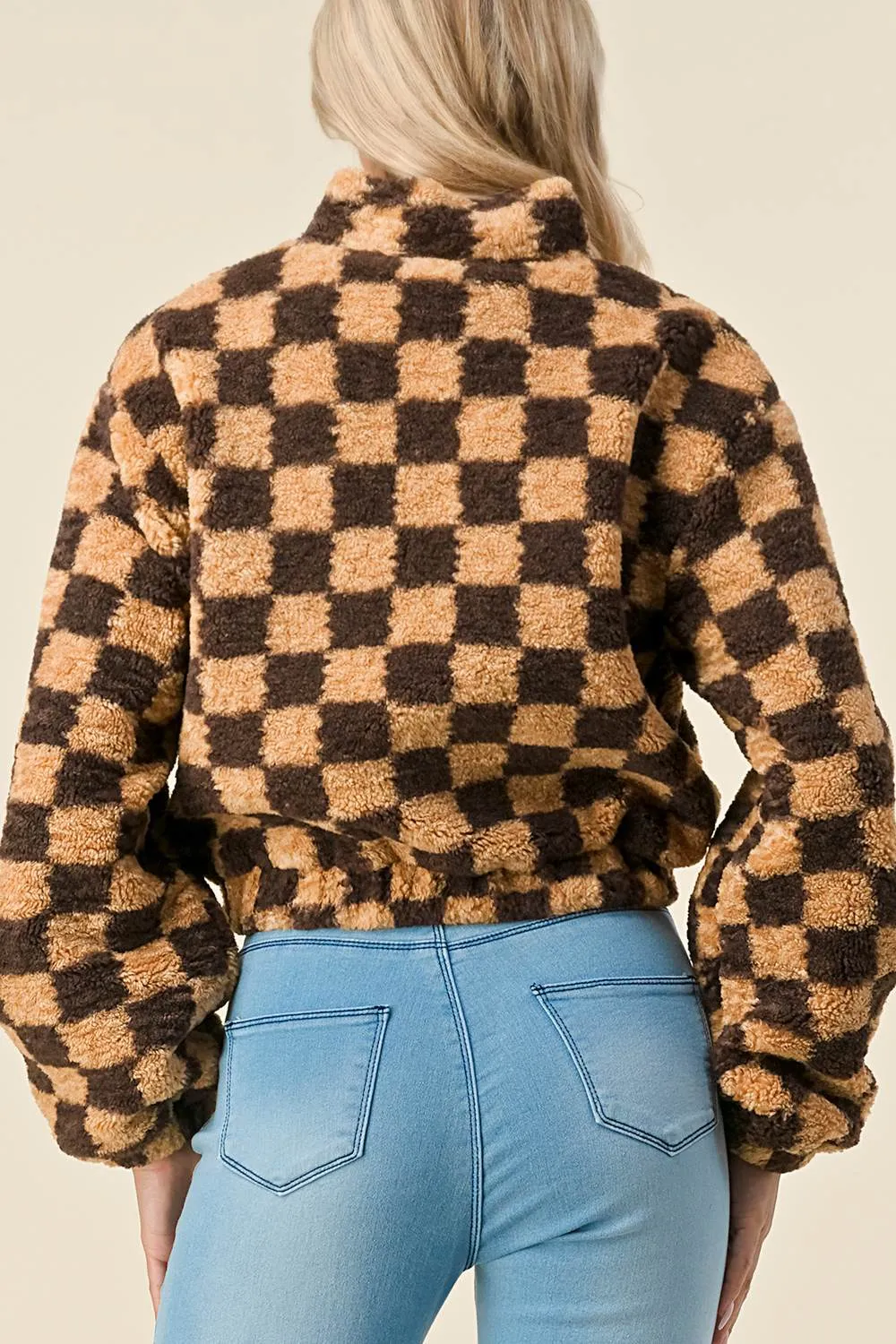 BG5129E / OVERSIZED CHECKERED ZIPPER JACKET sold by privy product image thumbnail 5