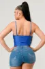 LUXE HEAVY CRYSTAL LACE CONTRAST BODYSUIT sold by privy