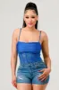 LUXE HEAVY CRYSTAL LACE CONTRAST BODYSUIT sold by privy