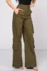 TWILL COTTON POCKETS FULL LENGTH CARGO PANTS sold by privy