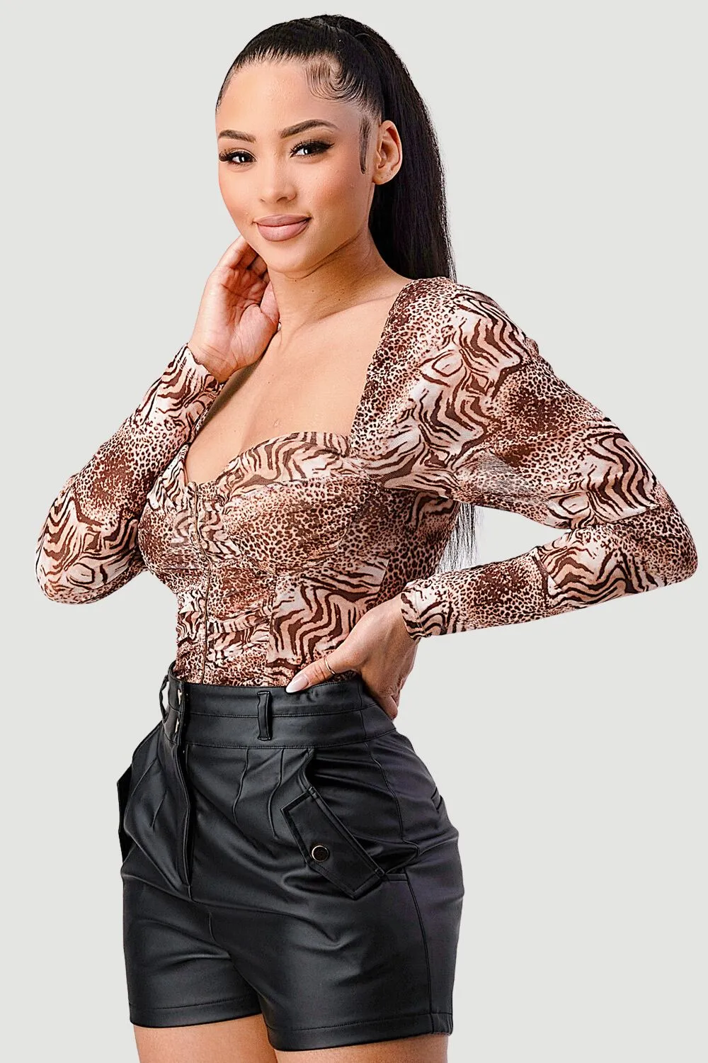 SEXY ANIMAL PRINT SWEETHEART BODYSUIT sold by privy product image thumbnail 2