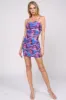 SEXY ABSTRACT MESH PRINT CAMI MINI DRESS sold by privy
