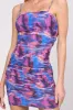 SEXY ABSTRACT MESH PRINT CAMI MINI DRESS sold by privy