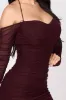 LUXE HOTFIT RHINESTONES MESH SWEETHEART MINI DRESS sold by privy
