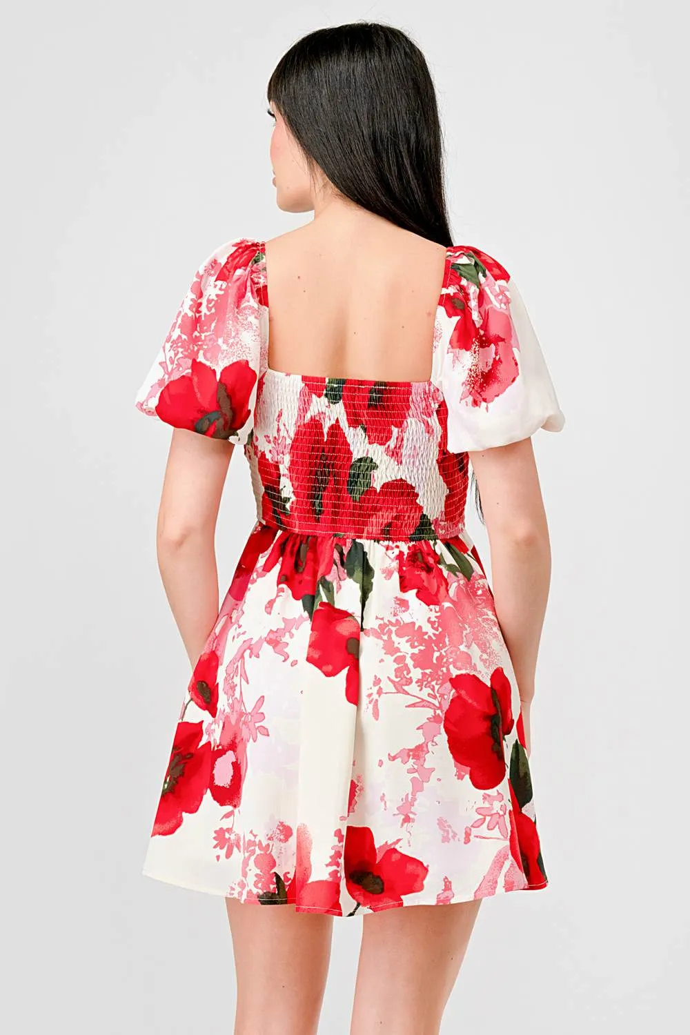 FLORAL SWEETHEART BUBBLE FIT & FLARE MINI DRESS sold by privy product image thumbnail 5