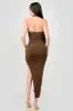 SEXY SLINKY BACKLESS HALTERNECK SLITTED MIDI DRESS sold by privy