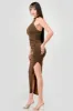 SEXY SLINKY BACKLESS HALTERNECK SLITTED MIDI DRESS sold by privy