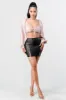 LUX COATING RUCHED SQUARE NECK CROP TOP sold by privy