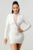 LUX STRETCH SEE-THRU RHINESTONES MOCK MINI DRESS sold by privy
