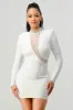 LUX STRETCH SEE-THRU RHINESTONES MOCK MINI DRESS sold by privy