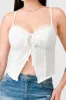 LUXE LACE TRIM SWEETHEART DRAWSTRING BOW CAMI TOP sold by privy