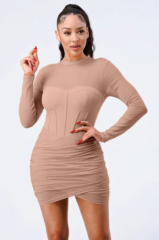SEXY SHEER MESH SURPLICE SKIRT BODYCON DRESS sold by privy