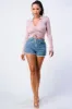 TRENDY FRONT SHIRRING DETAIL COLLARED KNIT TOP sold by privy