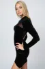 LUXE VELVET RHINESTONES SEE-THRU SHEER MINI DRESS sold by privy