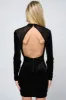 LUXE VELVET RHINESTONES SEE-THRU SHEER MINI DRESS sold by privy