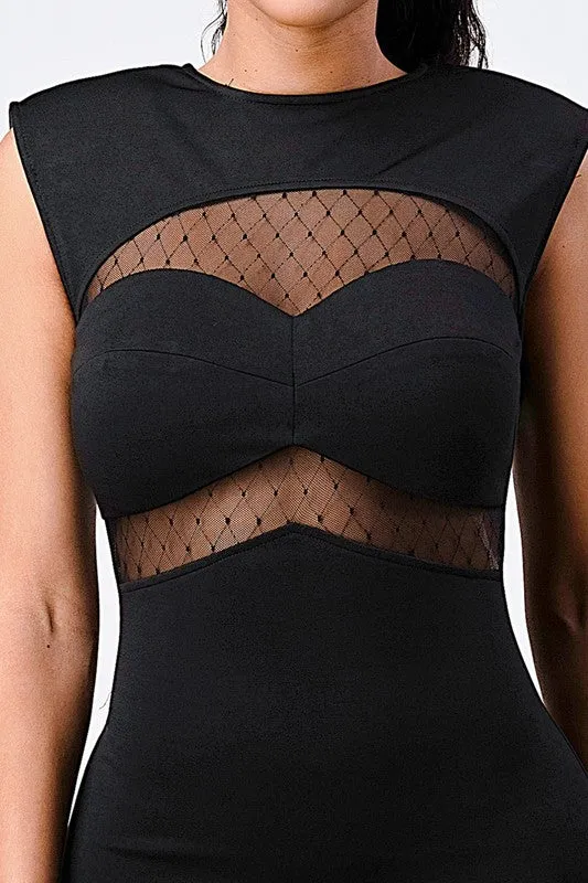 SOFT STRETCH FISHNET BODYCON DRESS sold by privy product image thumbnail 5