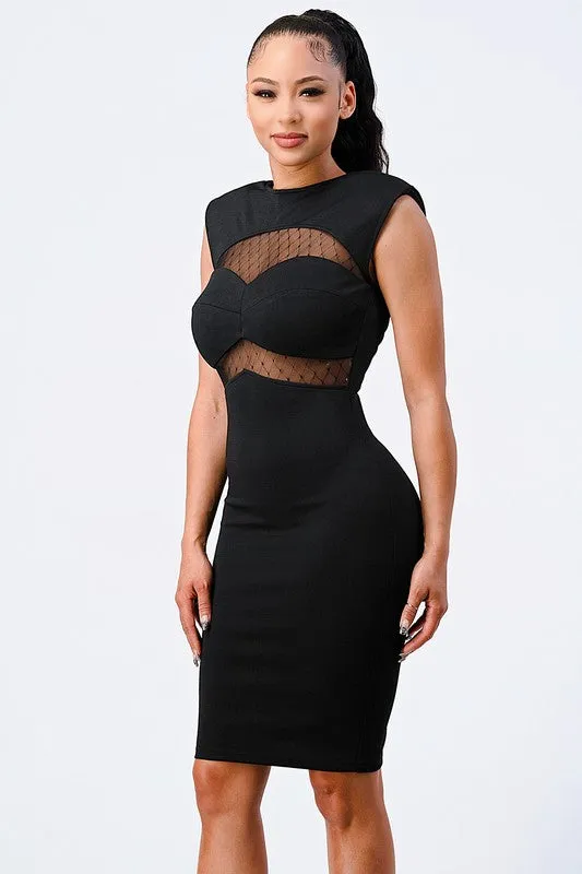 SOFT STRETCH FISHNET BODYCON DRESS sold by privy product image thumbnail 2