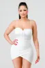 MESH RUFFLED SWEETHEART RUCHED BODYCON MINI DRESS sold by privy