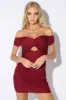LUXE METALLIC KEHOLE OFF SHOULDER BODYCON MINI DRESS sold by privy
