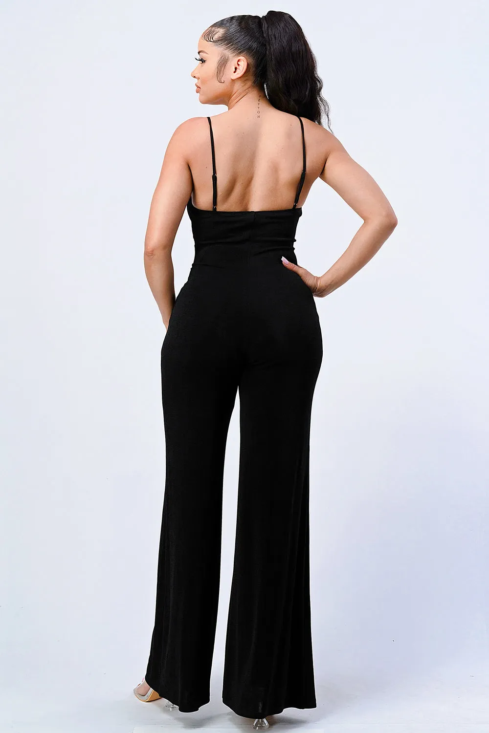 LUXE MESH CONTRAST SWEETHEART KEYHOLE JUMPSUIT sold by privy product image thumbnail 4