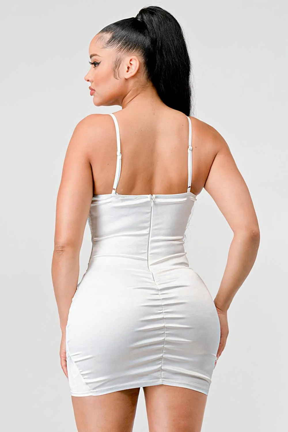 LUXE SEQUINS CONTRAST SLEEVELESS TULIP MINI DRESS sold by privy product image thumbnail 4