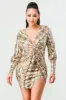 SEXY SNECK PYTHON TWIST FRONT DEEP-V MINI DRESS sold by privy