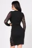 SEXY STRETCH LACE CONTRAST CUTOUT SLIT MINI DRESS sold by privy