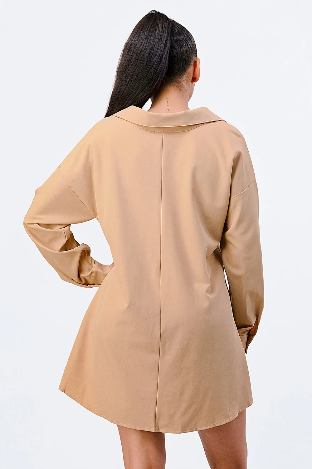CHIC LACE UP CORSET FRONT DETAIL SHIRT DRESS sold by privy product image thumbnail 3