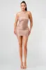 LUX SEQUINS HALTER OPEN BACK BODYCON MINI DRESS sold by privy