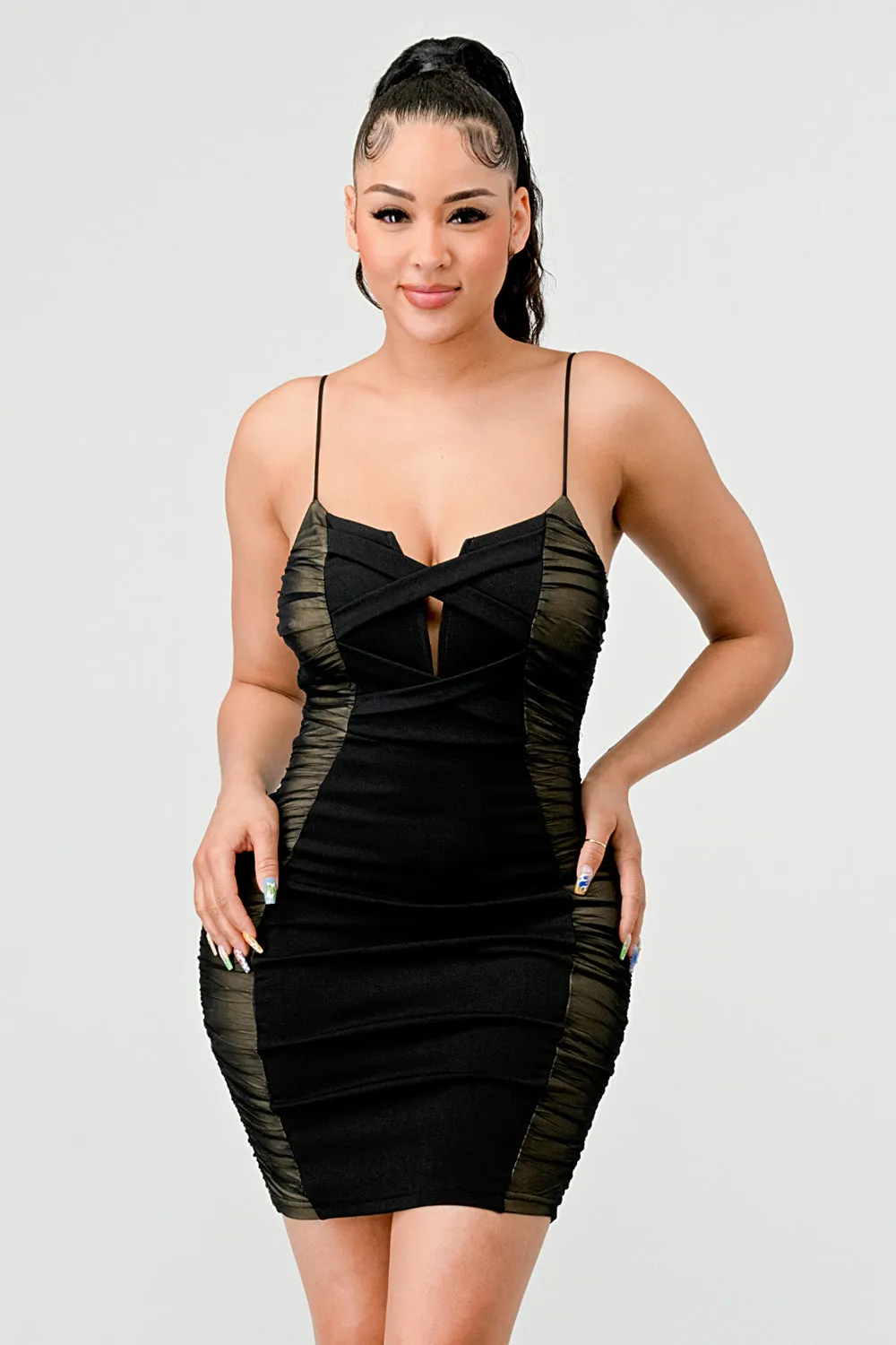 LUXE OVERLAP CROSS LACE SWEETHEART MINI DRESS sold by privy