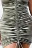 LUX VELVET SWEETHEART RUCHED BODYCON DRESS sold by privy