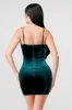 LUXE STRETCH VELVET RHINESTONE TRIM MINI DRESS sold by privy