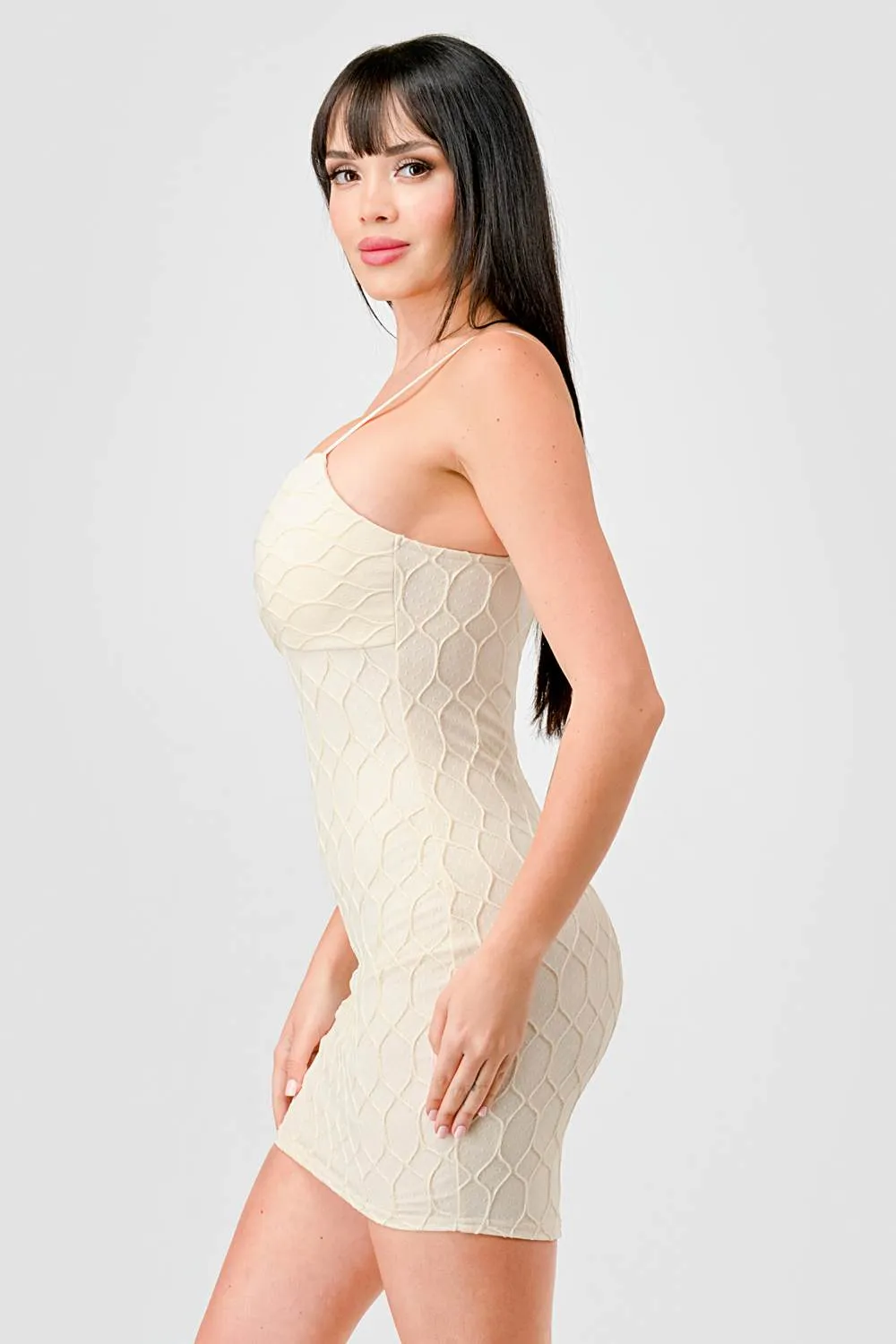 LUXE TEXTURE SWEETHEART SLEEVELESS TANK MINI DRESS sold by privy product image thumbnail 3