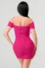 MESH OFF THE SHOULDER SHEER BODICE MINI DRESS sold by privy