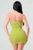 RHINESTONE HALTER NECK CUT OUT MINI DRESS sold by privy