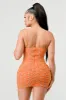 SEXY MESH PRINT GOLD HOOK SLEEVELESS MINI DRESS sold by privy